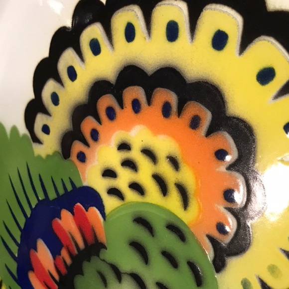 Enamelware VTG Turkey Platter Bright Festive Colors Raised Texture Major Colors! - Picture 14 of 16